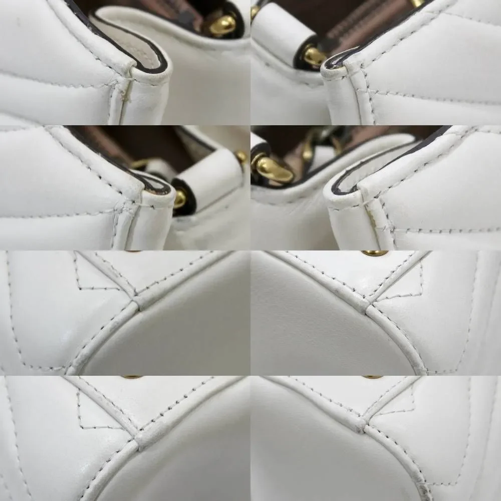 Gucci GG Marmont 2WAY Shoulder Bag Handbag Off-White KS AB Rank